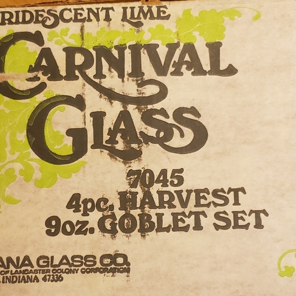 Indiana Glass 4 piece set/Carnival Glass - Picture 2 of 7
